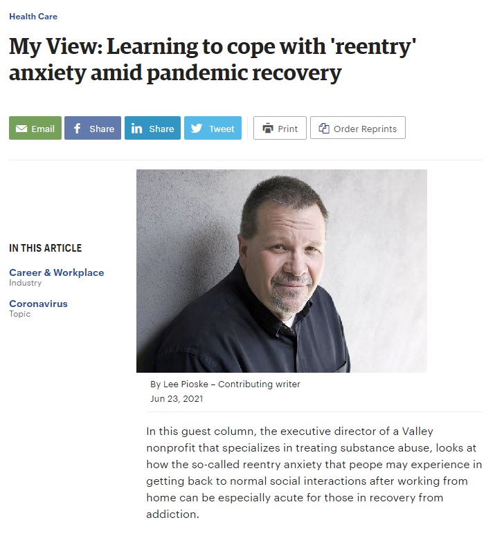Executive Director Lee Pioske featured in PBJ: “Learning to cope with ‘reentry’ anxiety amid pandemic recovery”